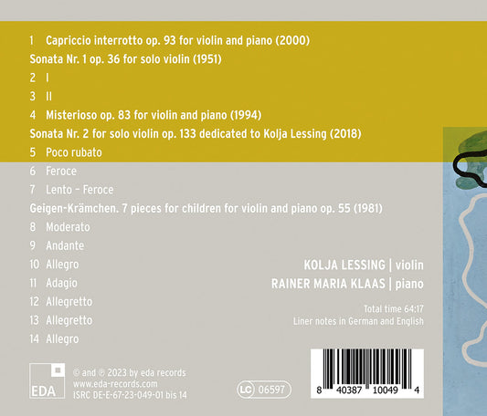 Meyer: Works For Violin & Piano; 2 Sonatas For Violin Solo