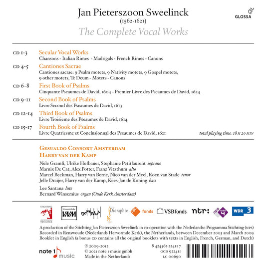 Sweelinck: The Complete Vocal Works