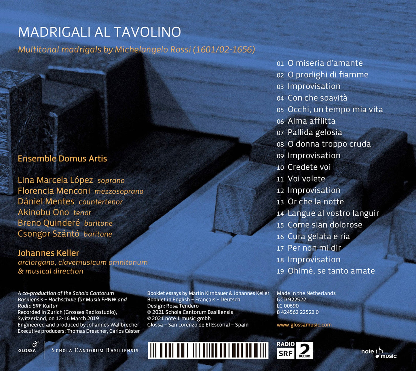 Madrigali Al Tavolino - Multitonal Madrigals By Michelangelo
