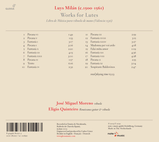 Milan: Works for Lute