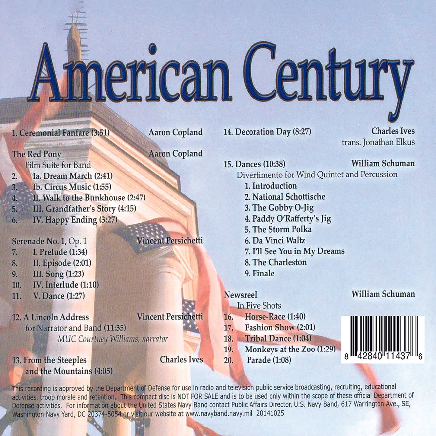 Copland, Ives, Persichetti & Schuman: American Century