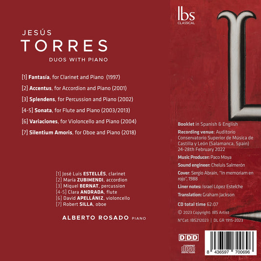 Torres: Duos With Piano Alberto Rosado, Jose Luis Estelles, Maria Zubimendi, Miquel Bernat, Clara Andrada, David Apellaniz,