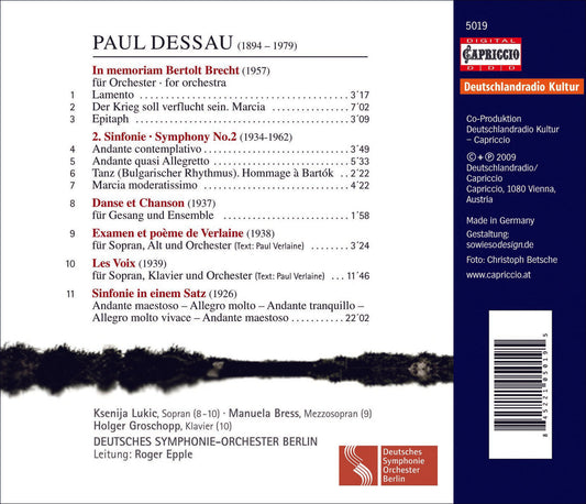 Dessau, P.: In Memoriam Bertolt Brecht / Symphonies Nos. 1-2