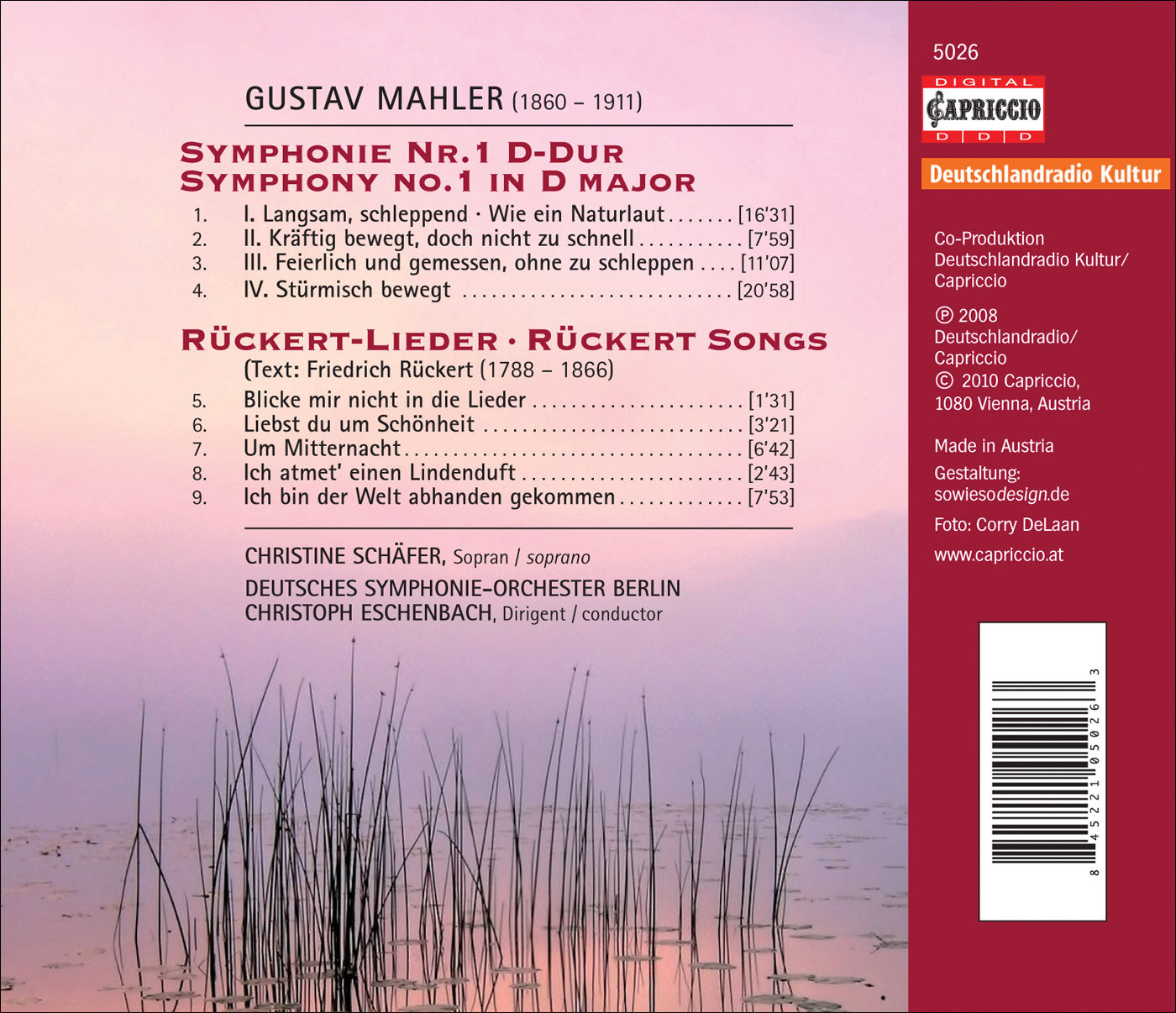 Mahler: Symphony No. 1 - Ruckert Songs