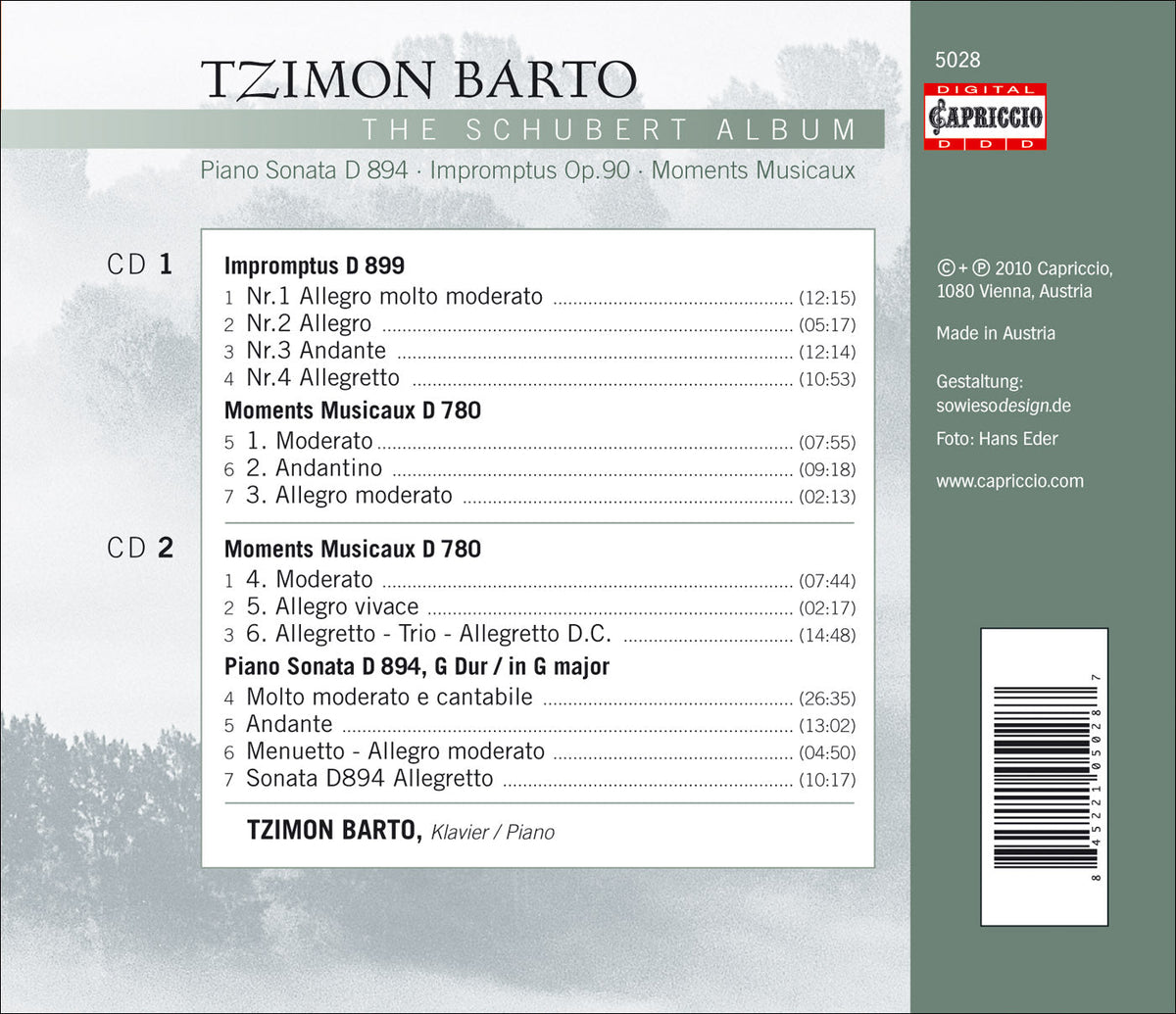 Tzimon Barto: The Schubert Album
