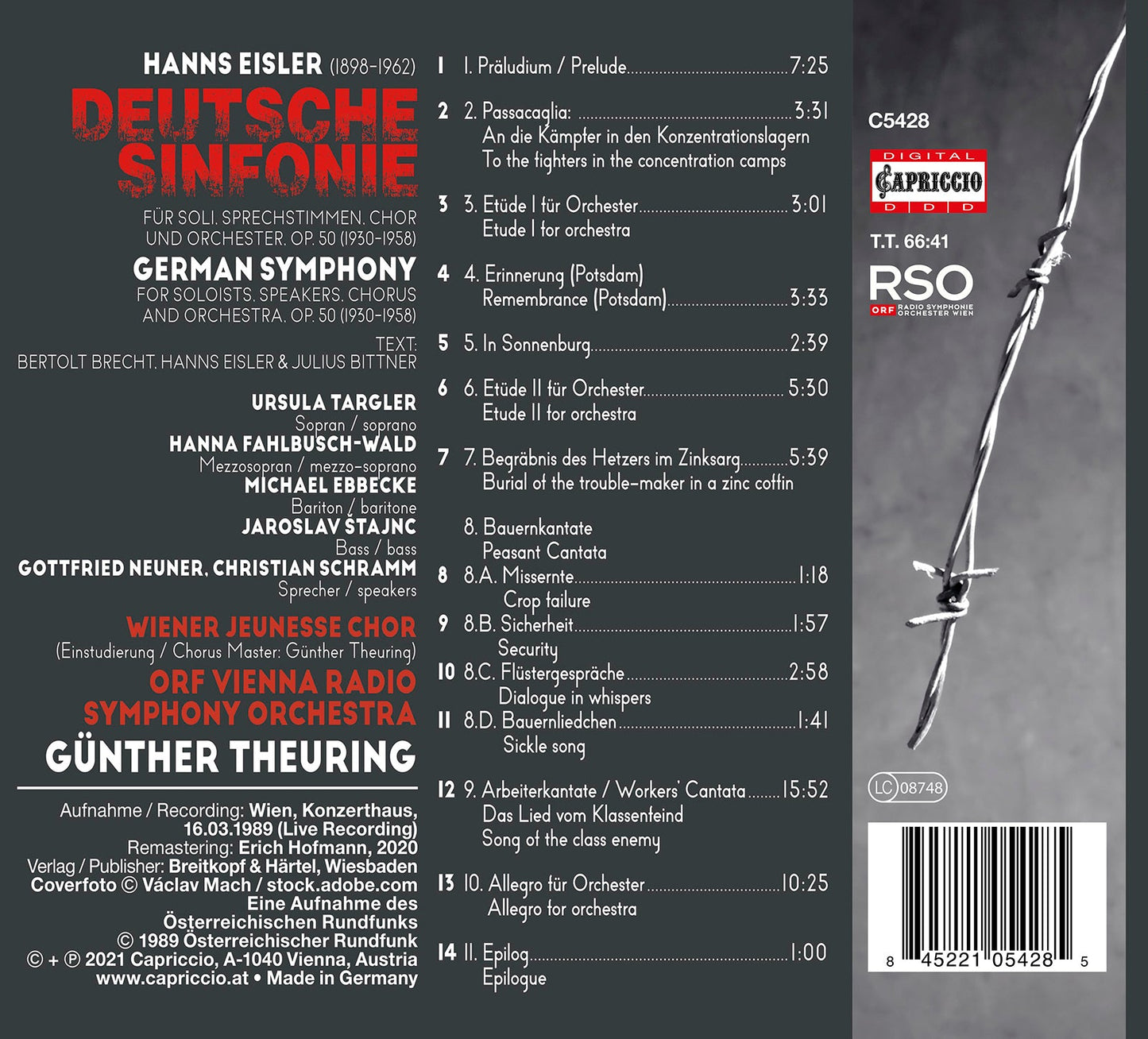 Eisler: Deutsche Sinfonie, Op. 50