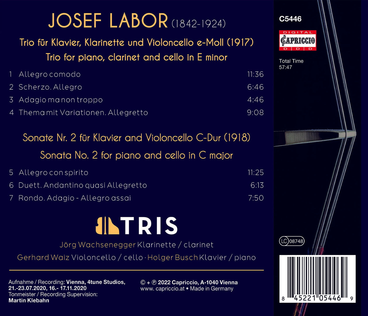 Labor: Clarinet Trio; Cello Sonata No. 2
