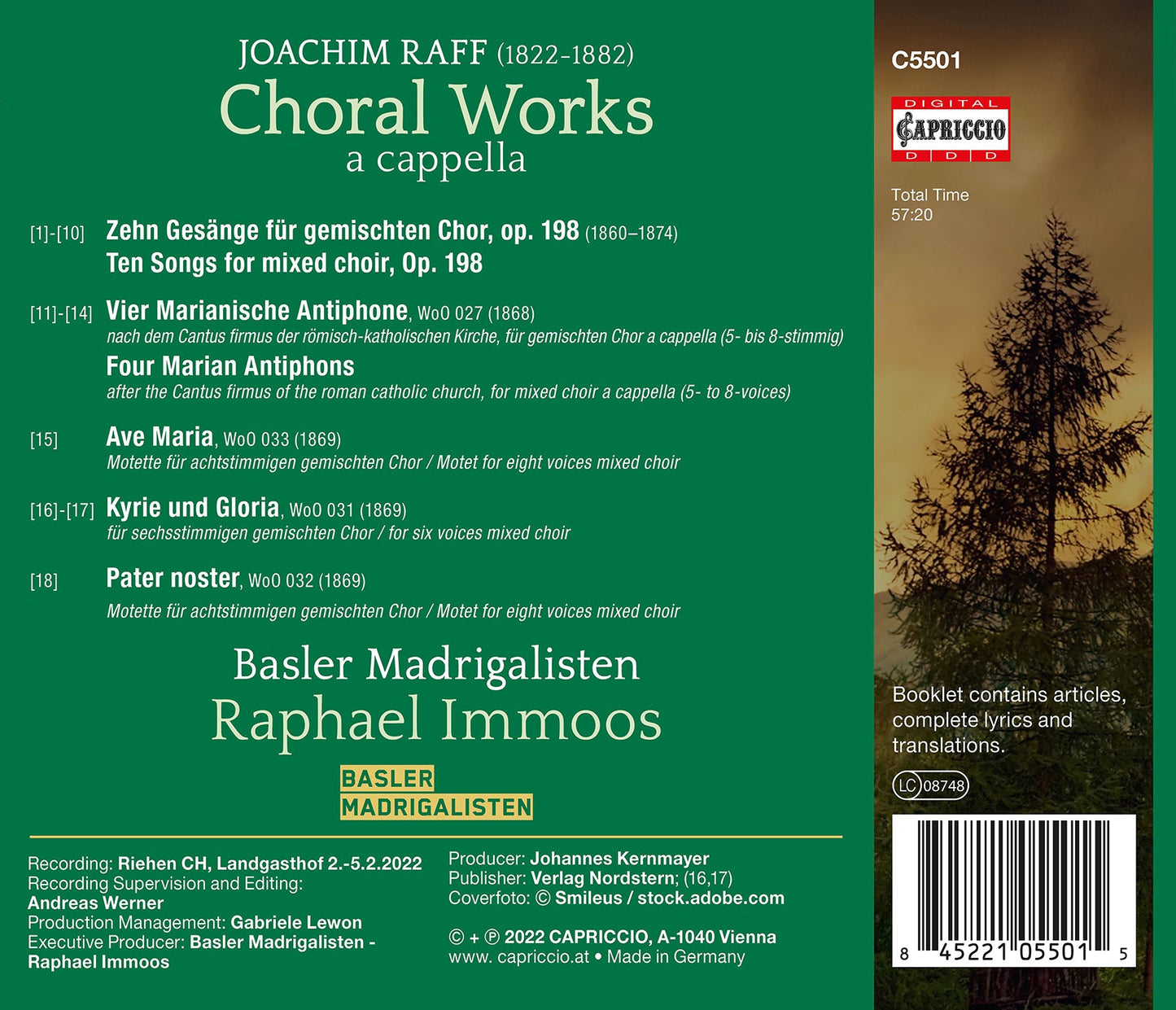 Raff: Choral Works A Cappella
