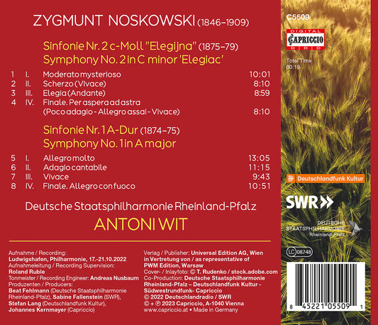 Noskowski: Symphonies Nos. 1 & 2 "Elegiac"