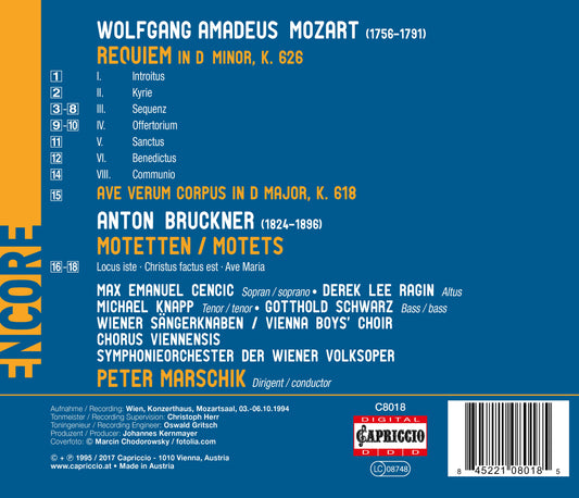 Mozart: Requiem & Ave verum corpus - Bruckner: Motets