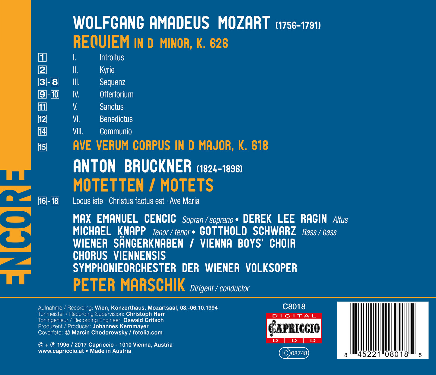 Mozart: Requiem & Ave verum corpus - Bruckner: Motets