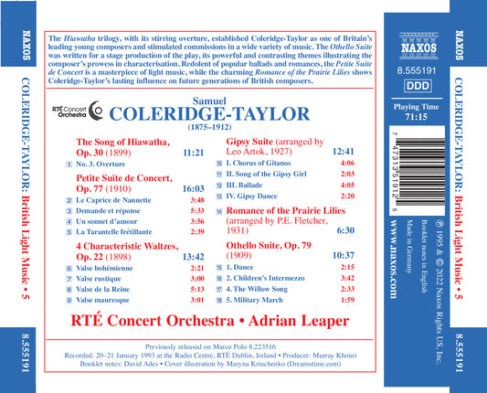 Coleridge-Taylor: Orchestral Works Rte Concert Orchestra, Adrian Leaper
