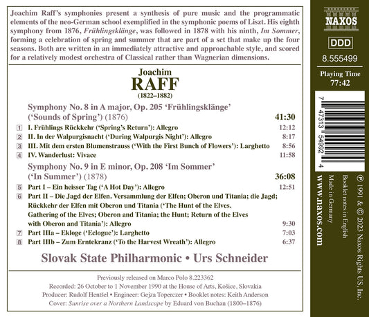 Raff: Symphonies Nos. 8 & 9 / Slovak State PO