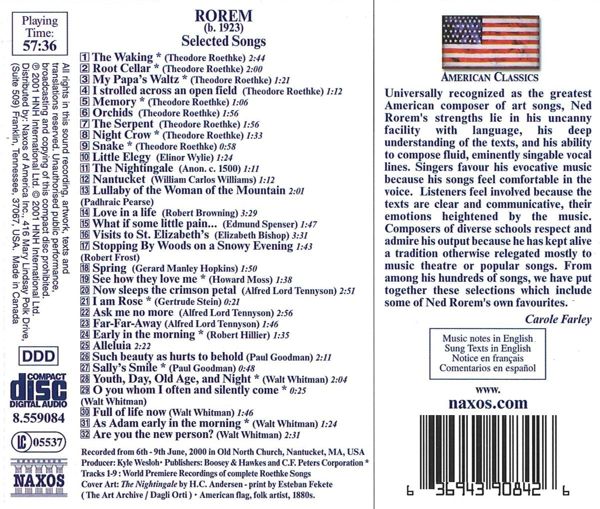 Rorem: Selected Songs