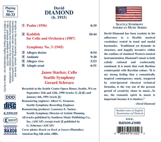 DIAMOND: Symphony No. 3 / Psalm / Kaddish