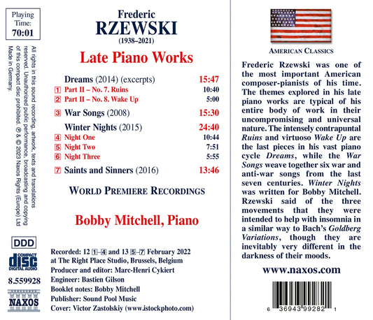 Rzewski: Dreams; War Songs; Winter Nights; Saints & Sinners