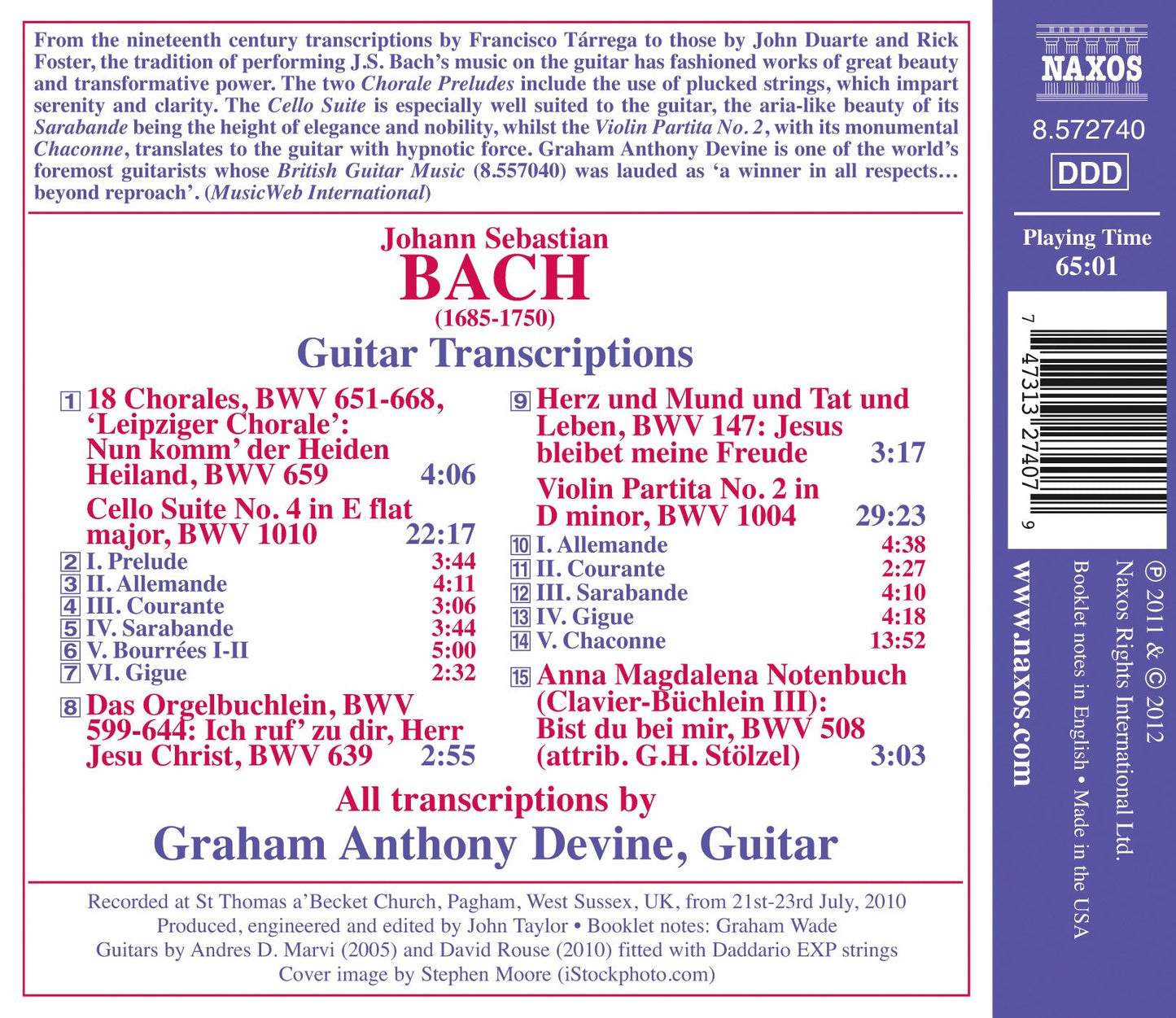 Bach: Transcriptions and Arrangements for Guitar