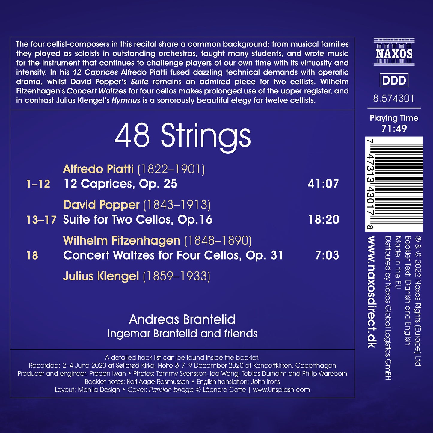 Fitzenhagen, Klengel, Piatti & Popper: 48 Strings - Music Fo