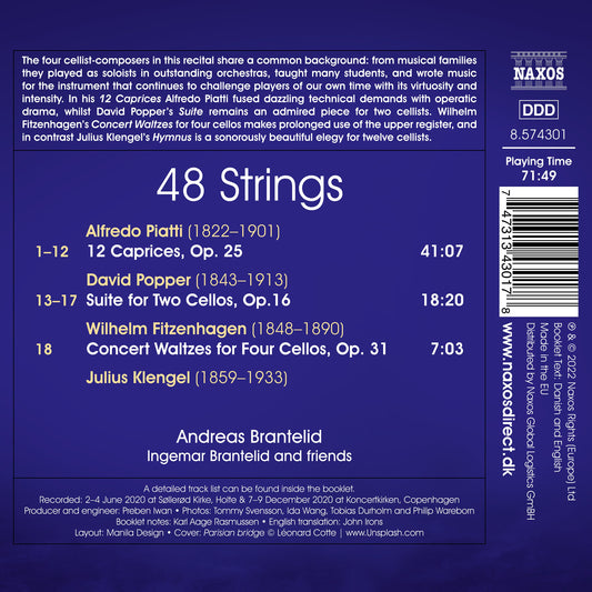 Fitzenhagen, Klengel, Piatti & Popper: 48 Strings - Music Fo
