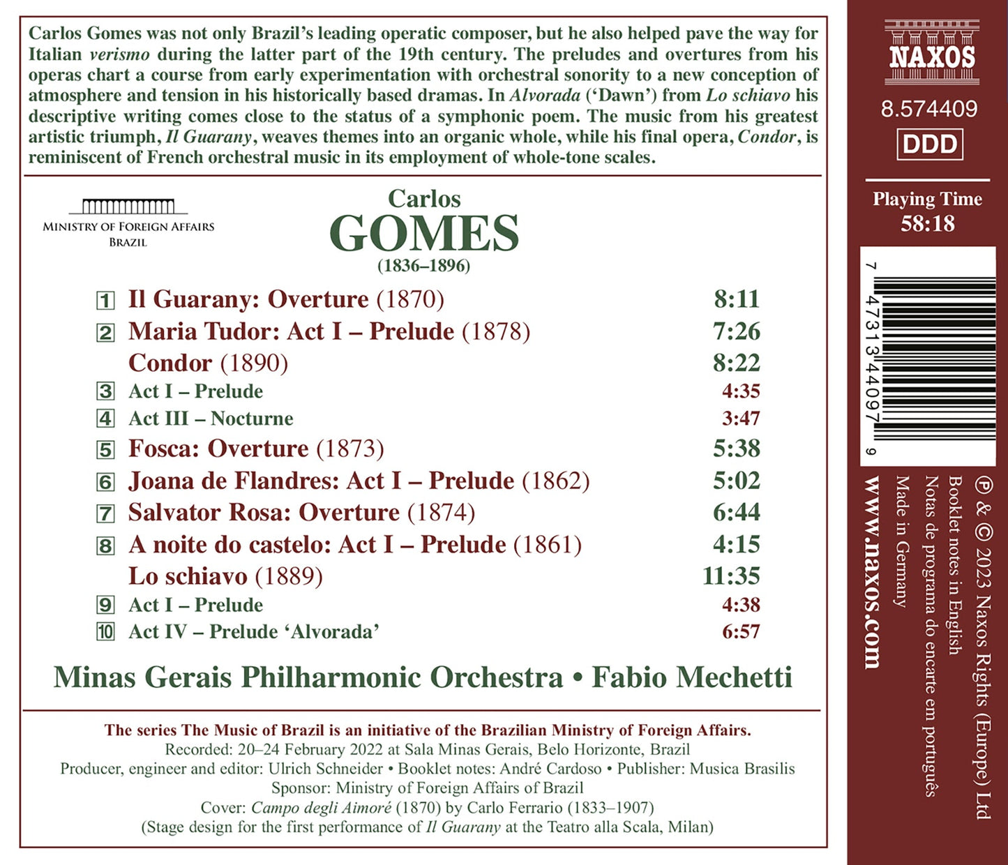 Gomes: Complete Opera Overtures & Preludes