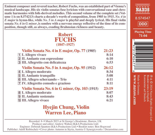 Fuchs: Violin Sonatas Nos. 4-6