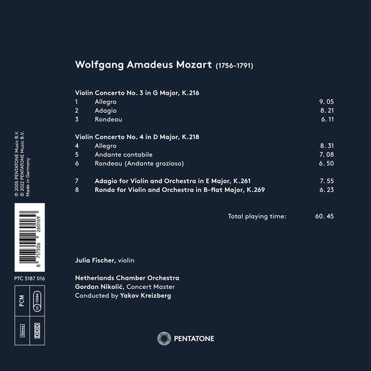 Mozart: Violin Concertos Nos. 3 & 4