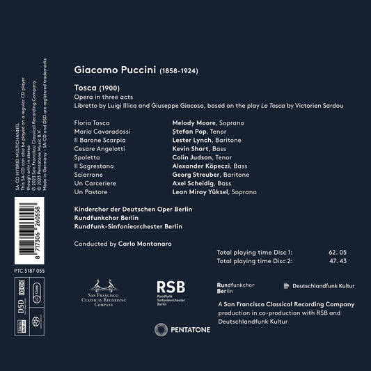 Puccini: Tosca Melody Moore, Stefan Pop, Lester Lynch, Rundfunk-Sinfonieorchester Berlin
