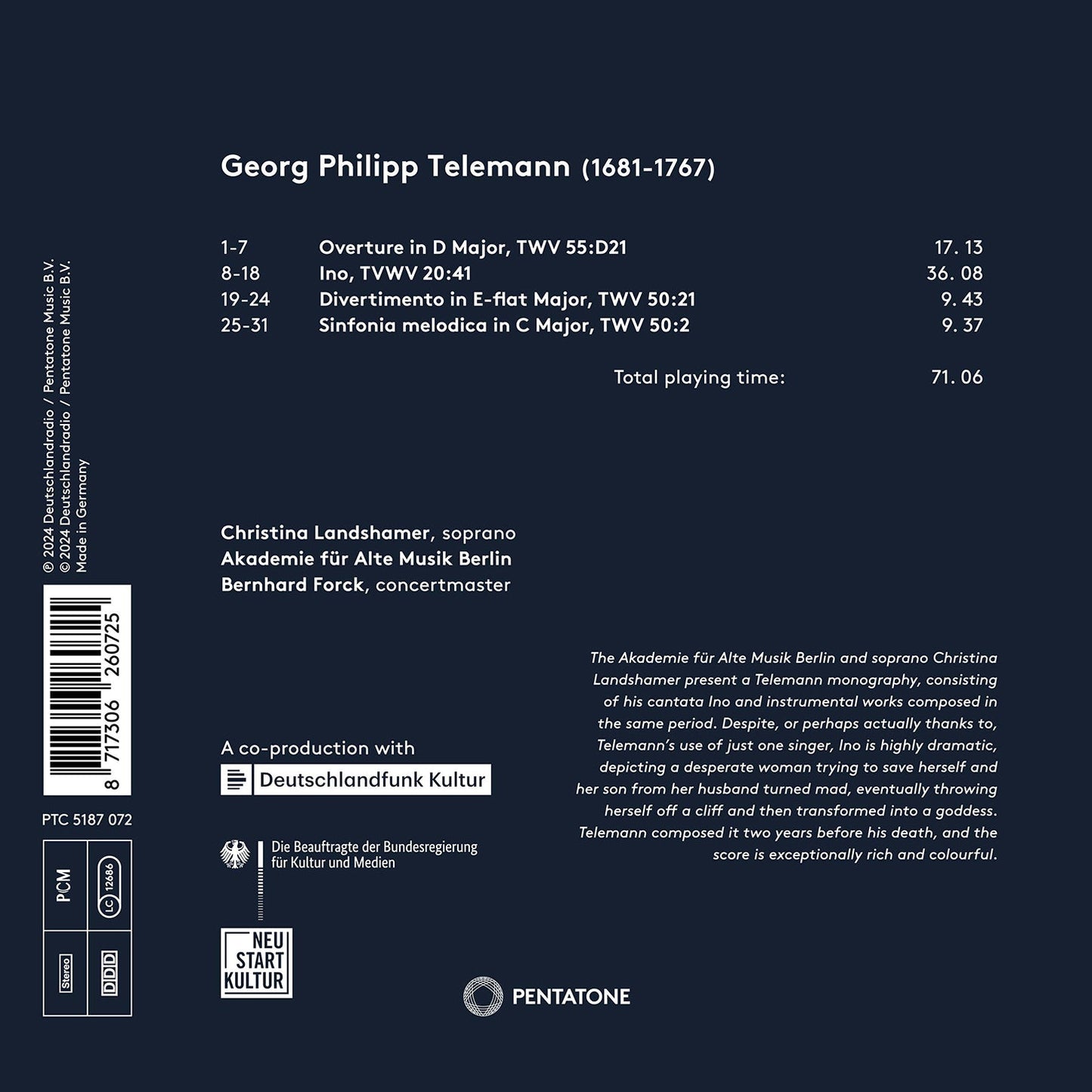 Telemann: Ino & Late Works