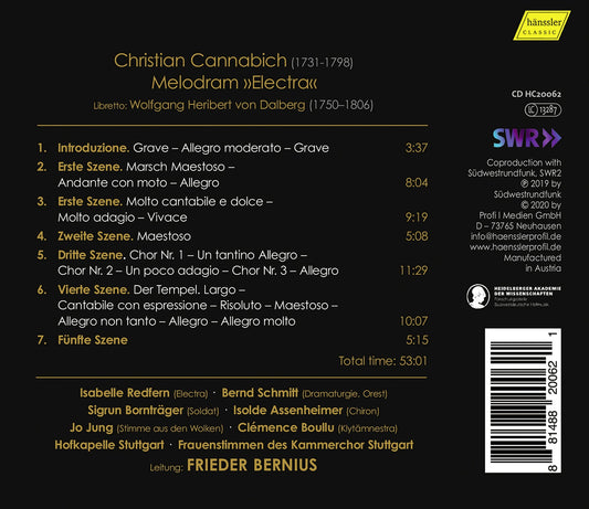 Christian Cannabich: Melodram "Electra"
