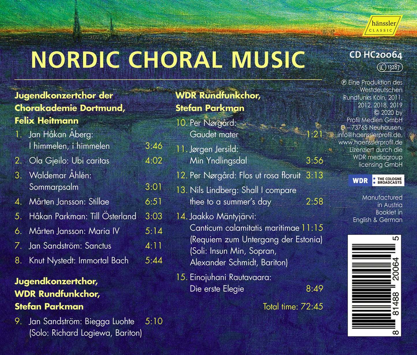 Nordic Choral Music - Sweden, Norway, Finland, Denmark