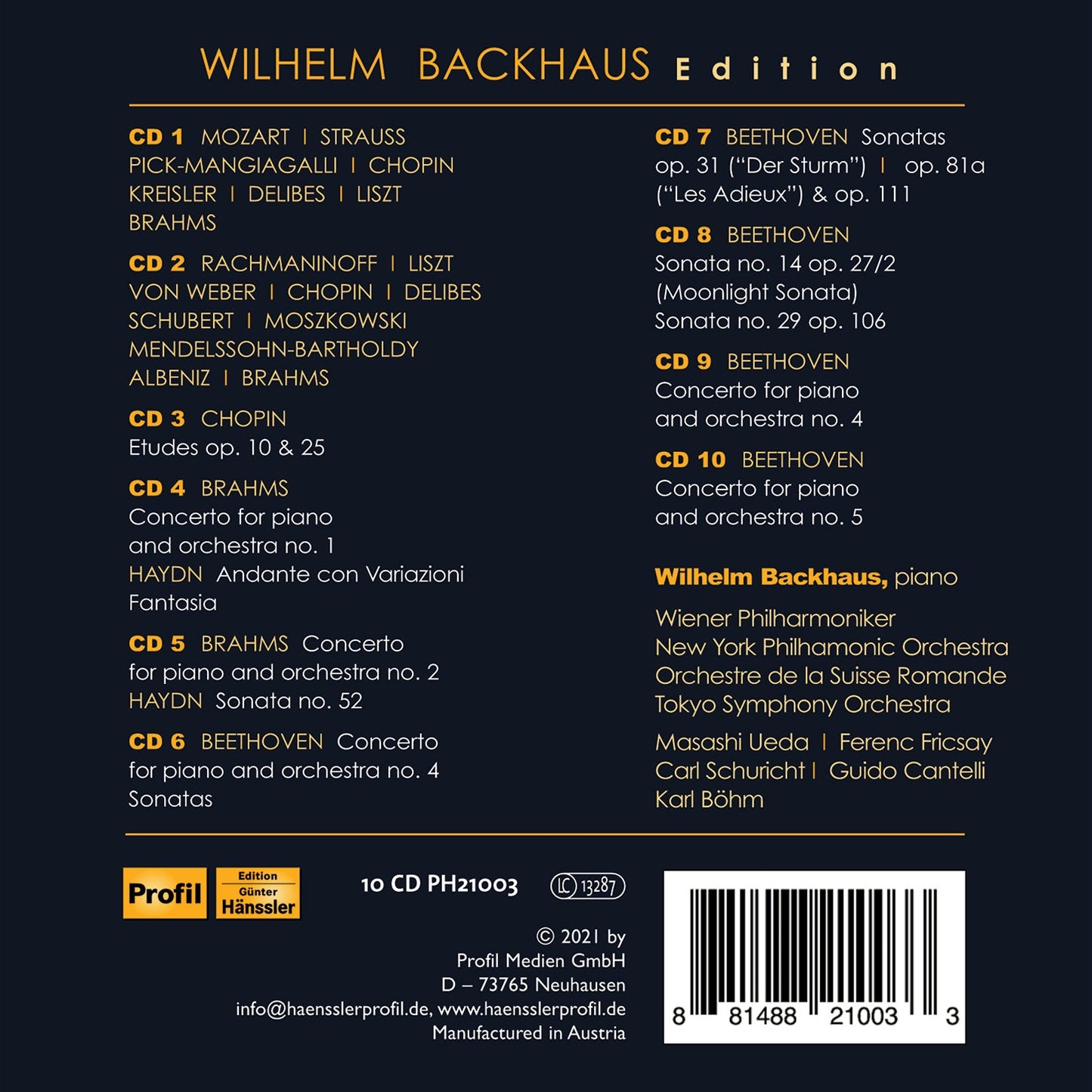 Wilhelm Backhaus Edition