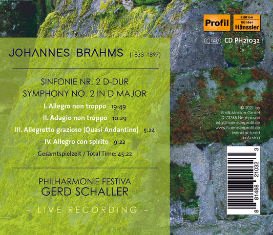 Symphony No. 2 in D Major - live recording / Philharmonie Festiva