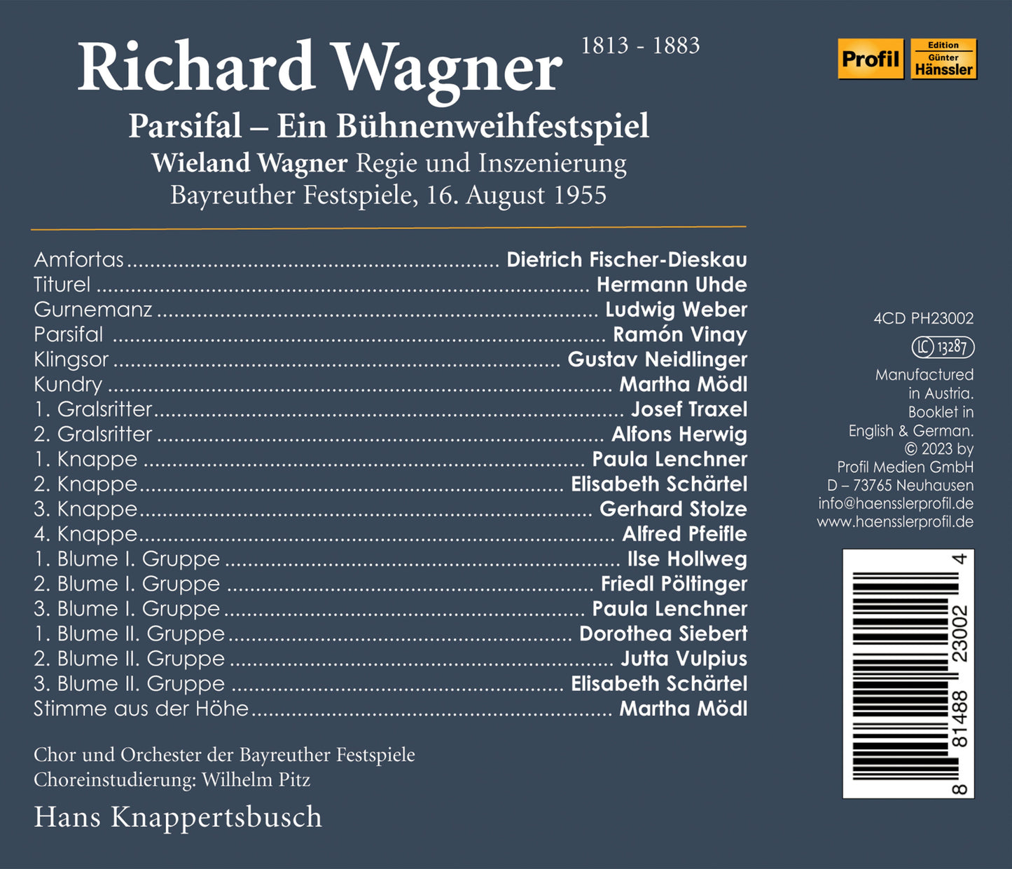 Wagner: Parsifal - Bayreuther Festspiele 1955