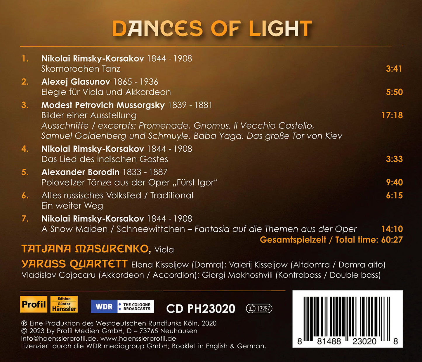 Borodin, Glasunov, Mussorgsky & Rimsky-Korsakov: Dances Of L