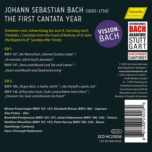 Vision.Bach, Vol. 2 Gaechinger Cantorey