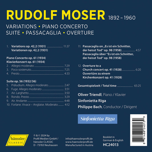 Moser: Rudolf Moser Oliver Triendl, Sinfonietta Riga