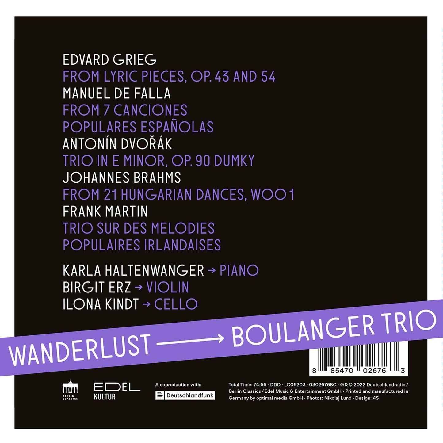 Brahms, Dvorak, Falla, Grieg & Martin: Wanderlust