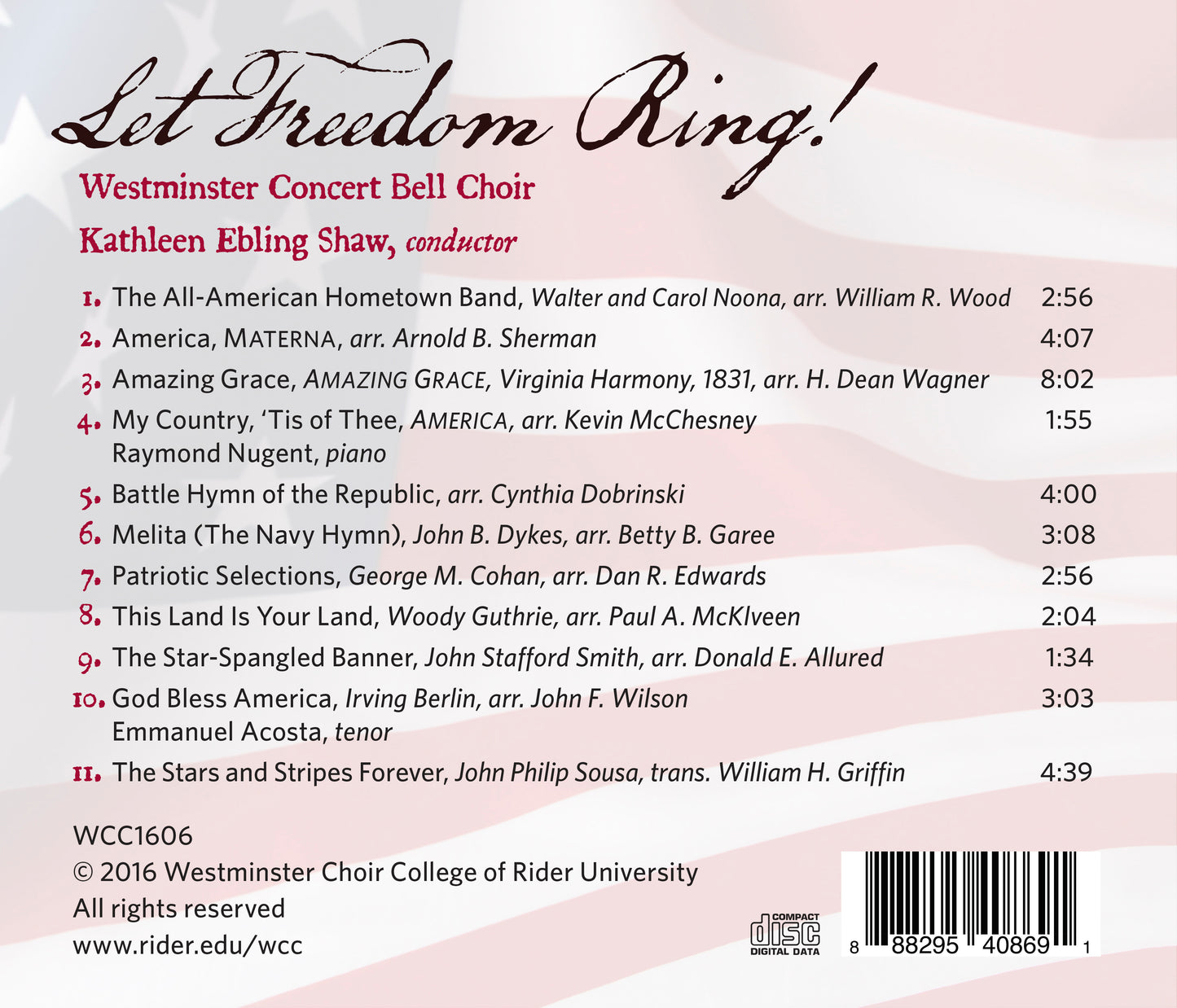 Westminster Church Bell Choir: Let Freedom Ring