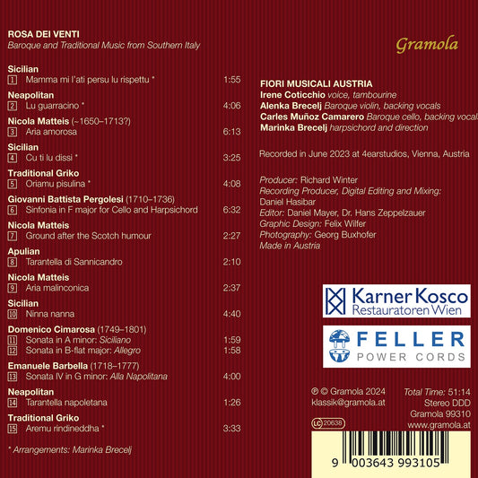 Rosa dei Venti - Baroque & Traditional Music from Southern I