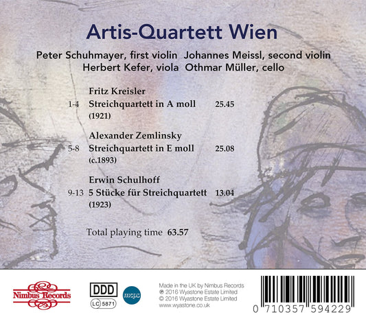 Kreisler, Zemlinsky & Schulhoff: String Quartets