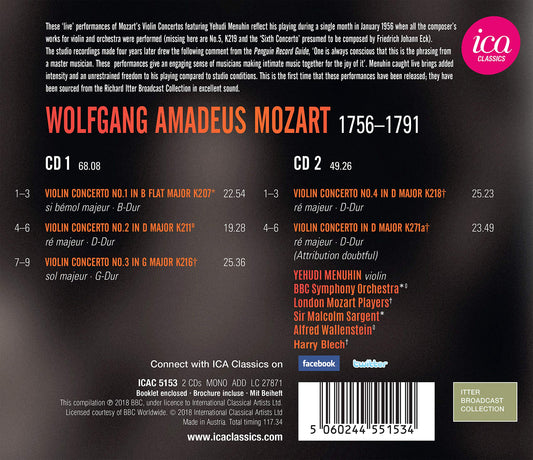 Mozart: Violin Concertos (Live)