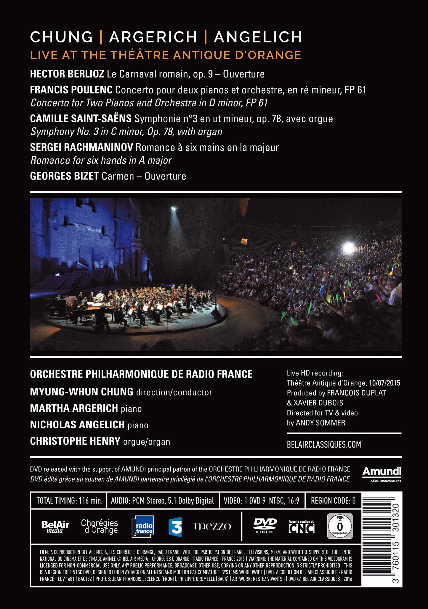 Chung, Argerich and Angelich Live at the Théâtre Antique d'O