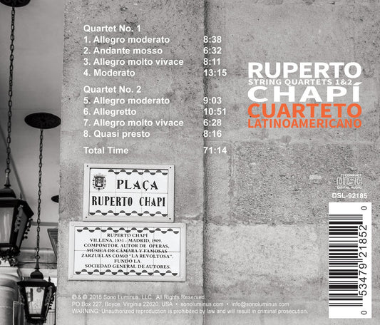 Chapí: String Quartets Nos. 1 & 2