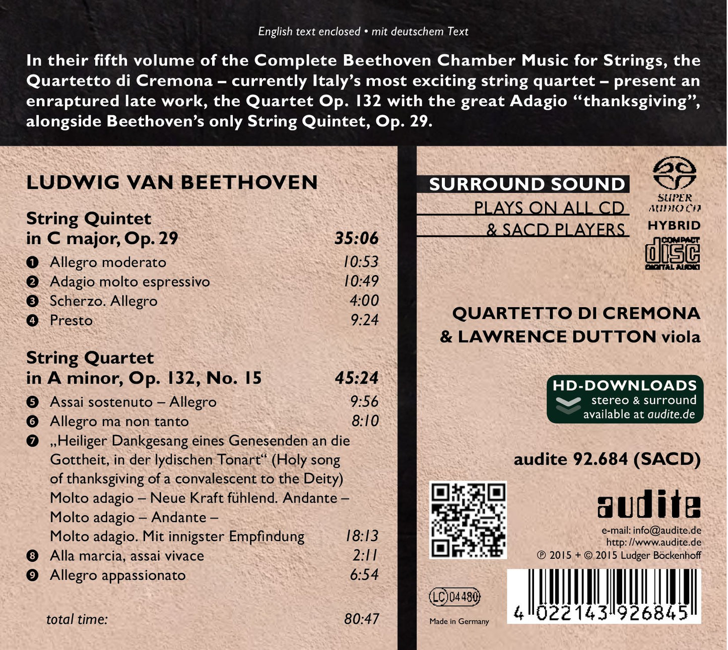Beethoven: Complete String Quartets, Vol. 5