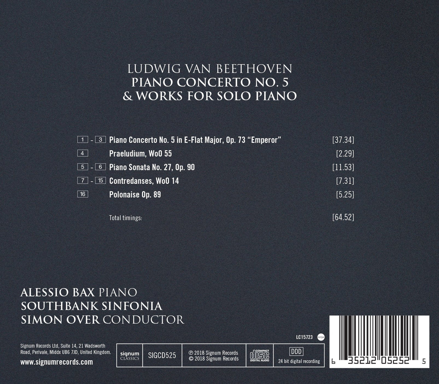 Beethoven: Piano Concerto No. 5 & Works for Solo Piano