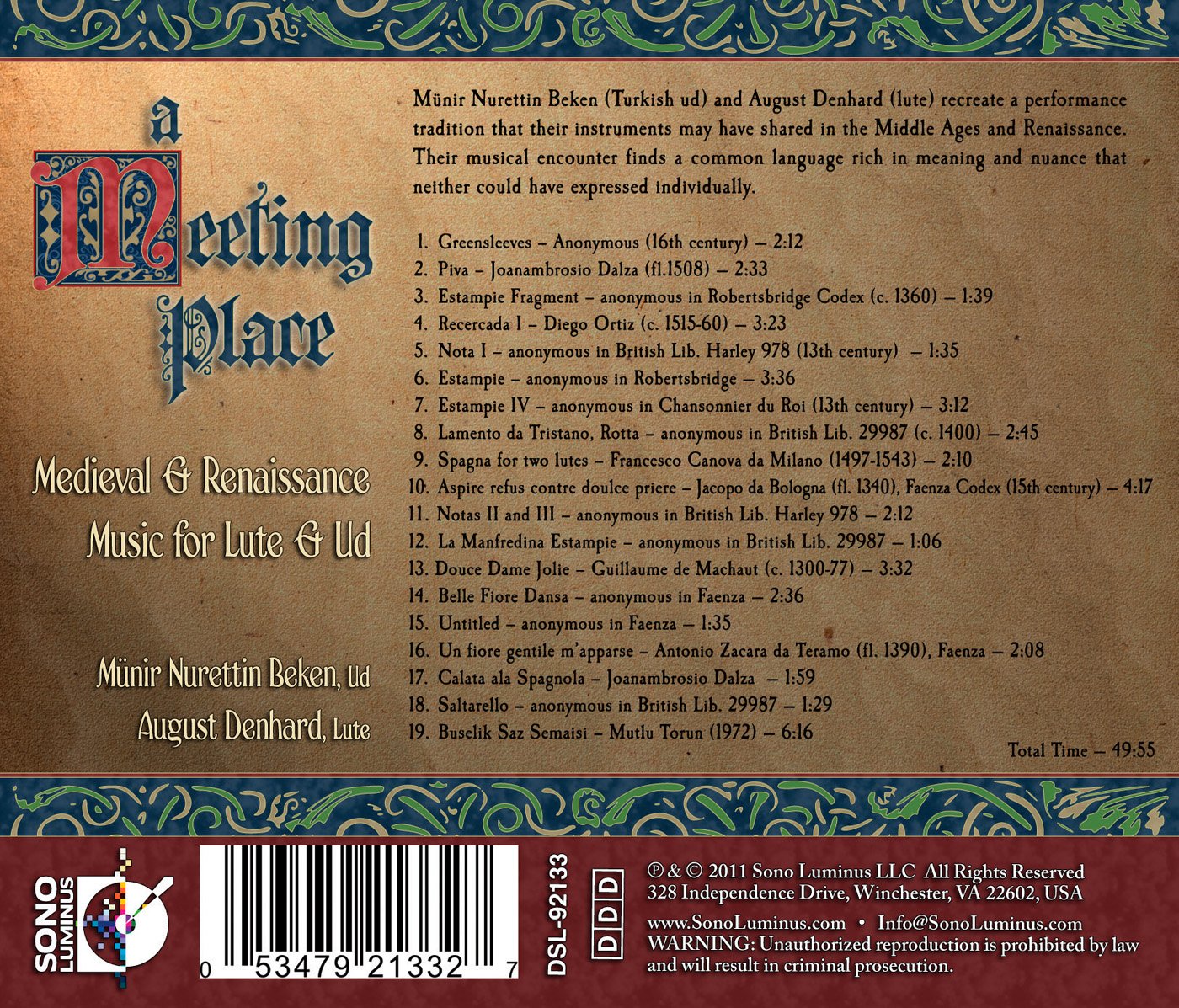 A Meeting Place: Medieval & Renaissance Music for Lute & Ud