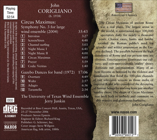 John Corigliano: Symphony No. 3 "Circus Maximus" & Gazebo Da
