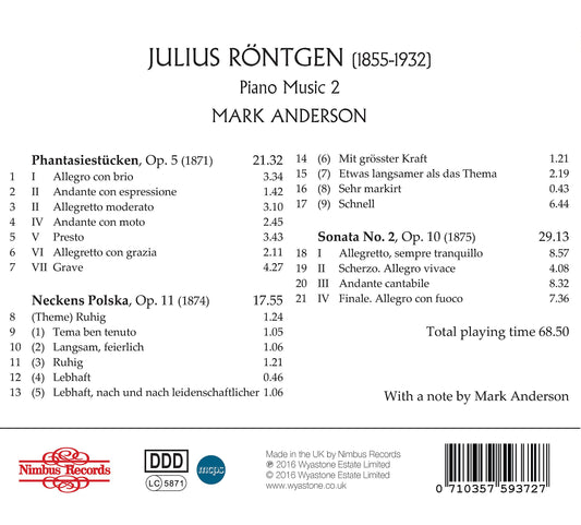 Röntgen: Piano Music, Vol. 2