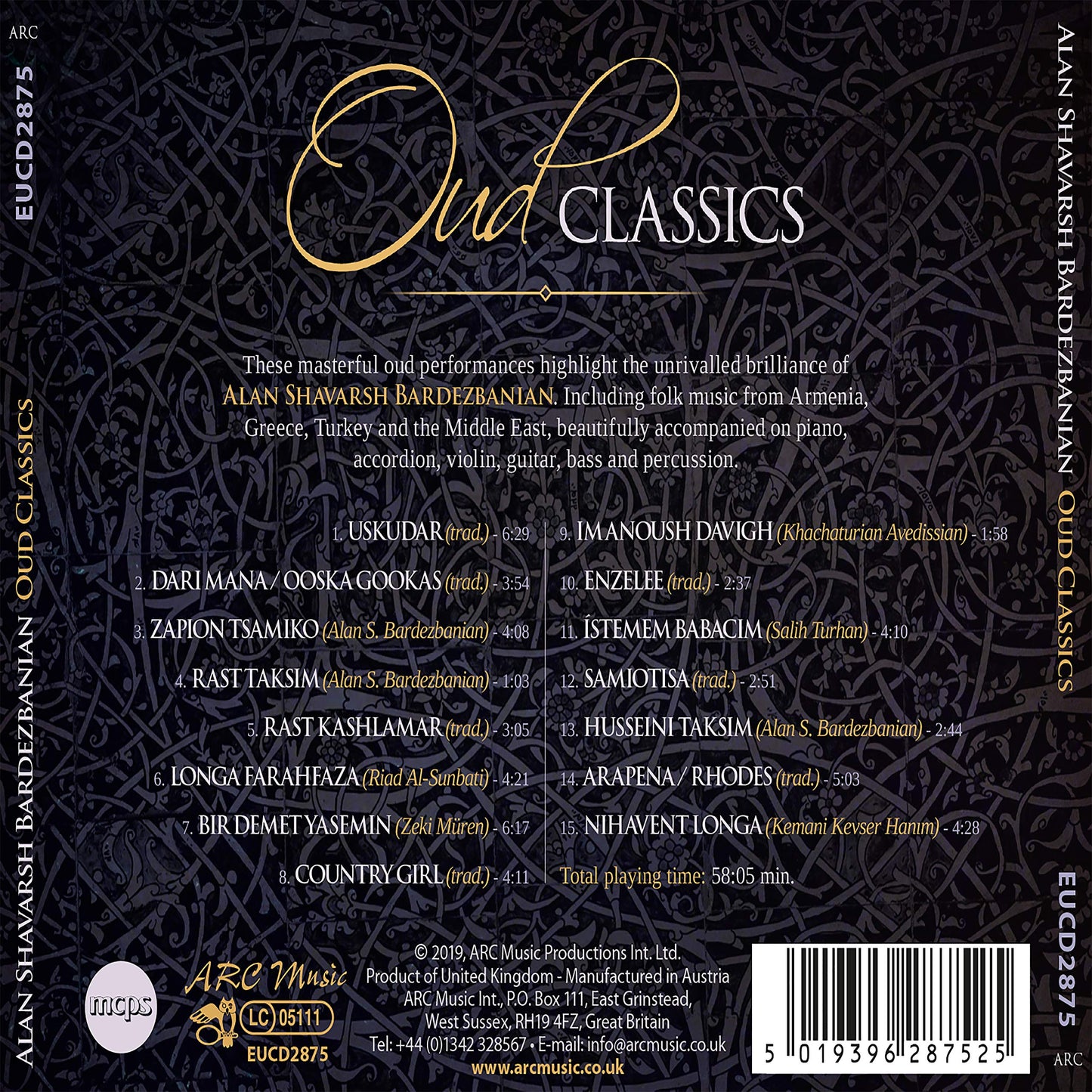 Oud Classics From Armenia, The Balkans And Middle East