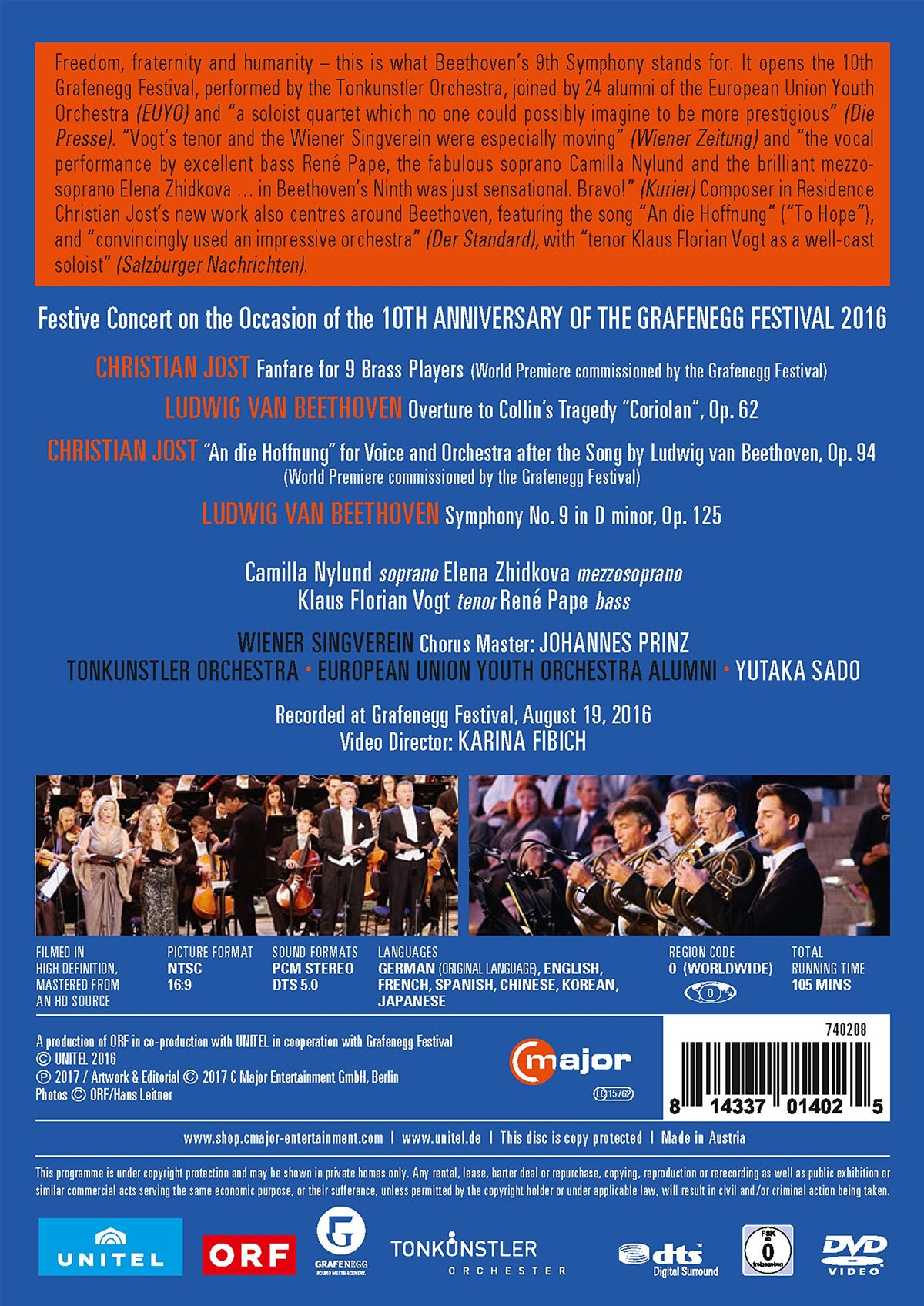 Beethoven: Symphony No. 9 - Coriolan Overture - Jost: Fanfar